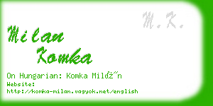 milan komka business card